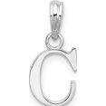 thumbnail image 1 of Sterling Silver Rhodium-Plated Polished Block Initial -C- Pendant - Jbsp, 1 of 5
