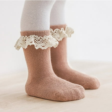 

NEGJ Baby And Children s Combed Cotton Lace Princess Socks