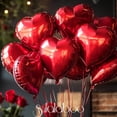 thumbnail image 4 of 15Pcs Red Heart Balloons Helium 18 Inch Heart Shaped Foil Balloons for Valentines Day Mother's Day Engagement Anniversary Birthday Bridal Wedding Party Decorations, 4 of 6