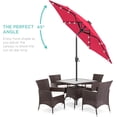thumbnail image 2 of JJUN 7.5ft Outdoor Solar Patio Umbrella for Deck, Pool w/Tilt, Crank, LED Lights, 2 of 8