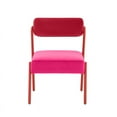 thumbnail image 3 of Jolene Hot Pink Velvet Dining Chair - Set of 2, 3 of 7