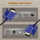 thumbnail image 4 of Paquete de 3 cables de vídeo VGA HD15 macho a macho para monitor de computadora TV con conector azul, 4 of 7