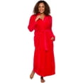 thumbnail image 1 of Silver Lilly Womens Robe - Plush Fleece Bathrobe - Full Length Robe with Shawl Collar - Red, Large-X-Large, 1 of 6