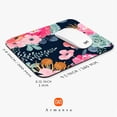 thumbnail image 3 of Square Mouse Pad Pink Flower and Succulents, Personalized Premium-Textured Mouse Mat Design , Washable Mousepad Lycra Cloth , Non-Slip Rubber Base Computer Mouse Pads for Wireless Mouse, 3 of 6