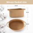 thumbnail image 2 of XIBUFE Cute Woven Gift Basket with Handle – Brown Storage Basket Empty, Gift Baskets for Valentines Day Birthday Baby Shower Raffle Burr, Decorative Organizer Container for Office, Home, 2 of 9