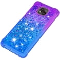 thumbnail image 6 of Case for Motorola Moto G Power 2021,Creativity Clear Gradient Quicksand Glitter Flowing Liquid Floating TPU Case Bling Diamond Sparkle Cover for Moto G Power 2021 JB Purple Navy, 6 of 14