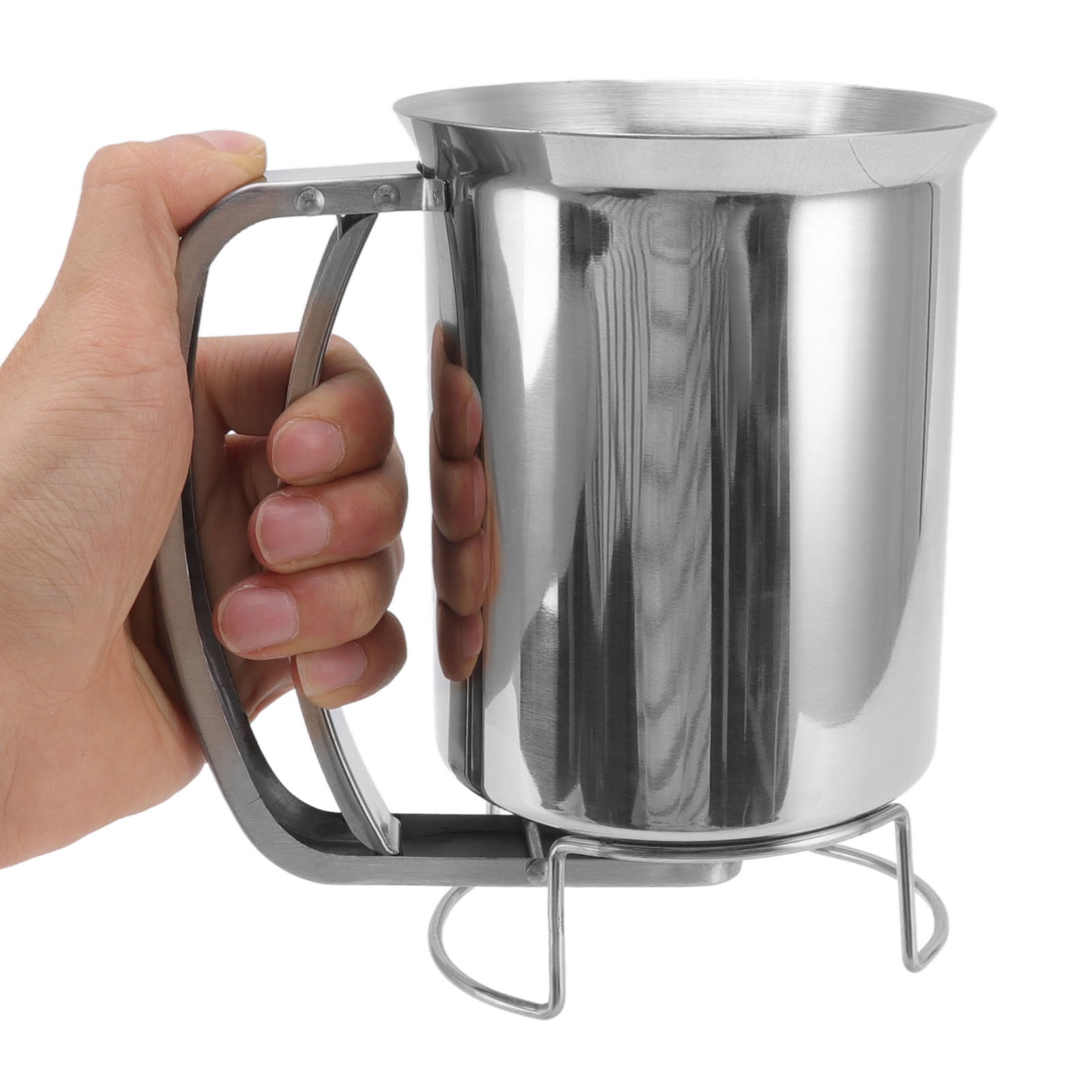 Distributeur Pâte à Crêpes En Inox - Verseur Pour Muffins, Pancakes - Facile à Utiliser, Solide - 4