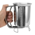 thumbnail image 2 of YAHHU Handheld Stainless Steel Pancake Batter Dispenser, Precision Pourer for Baking Cupcakes, Waffles, and Muffins (4.1 in / 10.5 cm x 6.4 in / 16.2 cm), 2 of 9