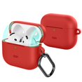 thumbnail image 1 of Funda para AirPods 4 ESR con protección total contra caídas y mosquetón rojo, 1 of 8