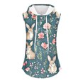 thumbnail image 5 of Tops de Ajuste Suelto para las Mujeres de Moda Impresa con Capucha sin Mangas, Poliéster, 5 of 5