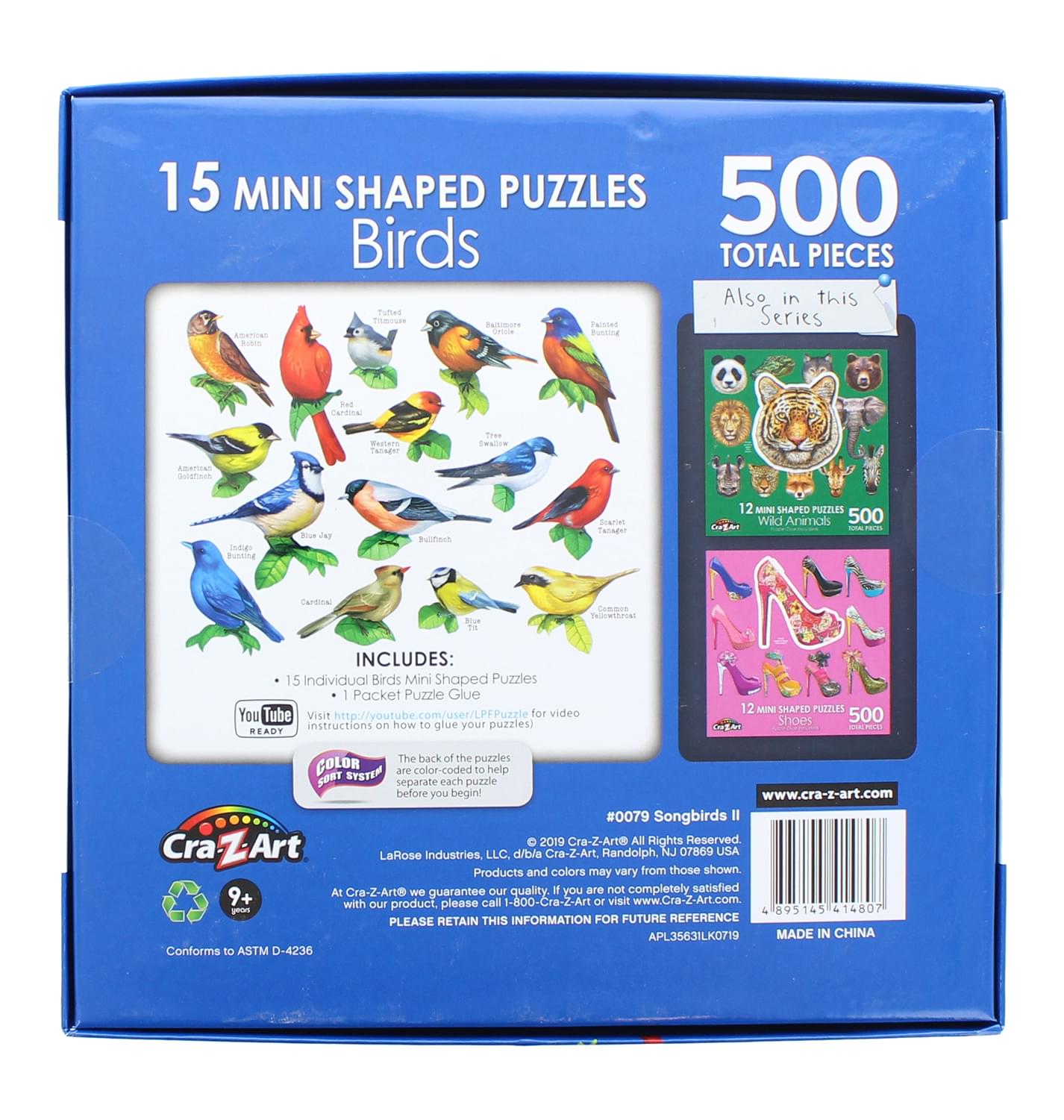 Cra-Z-Art Multi-Shaped 500-Piece Songbirds II Jigsaw Puzzle - Walmart.com