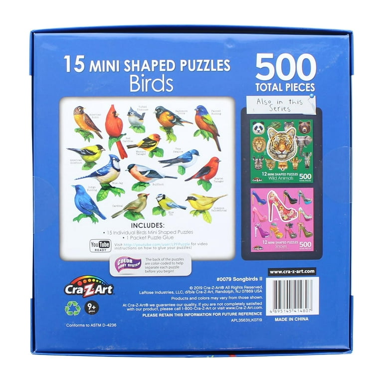 Cra-Z-Art Multi-Shaped 500-Piece Songbirds II Jigsaw Puzzle