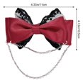 thumbnail image 4 of vlrwzc Bow Clips Barrettes Fascinators, Gothic Style Lace Hair Clips with Chain Bow Hair Clip Vintage Halloween Headdress Hairpin Hair Accessories for Women, 4 of 7