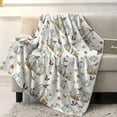 thumbnail image 4 of Fall Floral Leaves Throw Blankets, Thanksgiving Pumpkins Soft Fleece Blanket Decorative for Home Sofa Couch Chair Living Bedroom,40x50 inches, Boho, 4 of 5