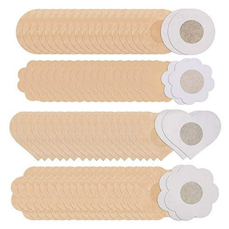 

Tugaizi 80 Pieces Nipple Covers Disposable Nipple Breast Covers Breast Pasties Comfortable & Sexy Adhesive Satin Petals Pasties for Women