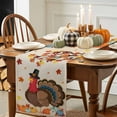 thumbnail image 3 of Thanksgiving Turkey Table Runner, Autumn Thanksgiving Kitchen Dining Table Decoration for Home Party Decor 13x36 Inches, 3 of 9