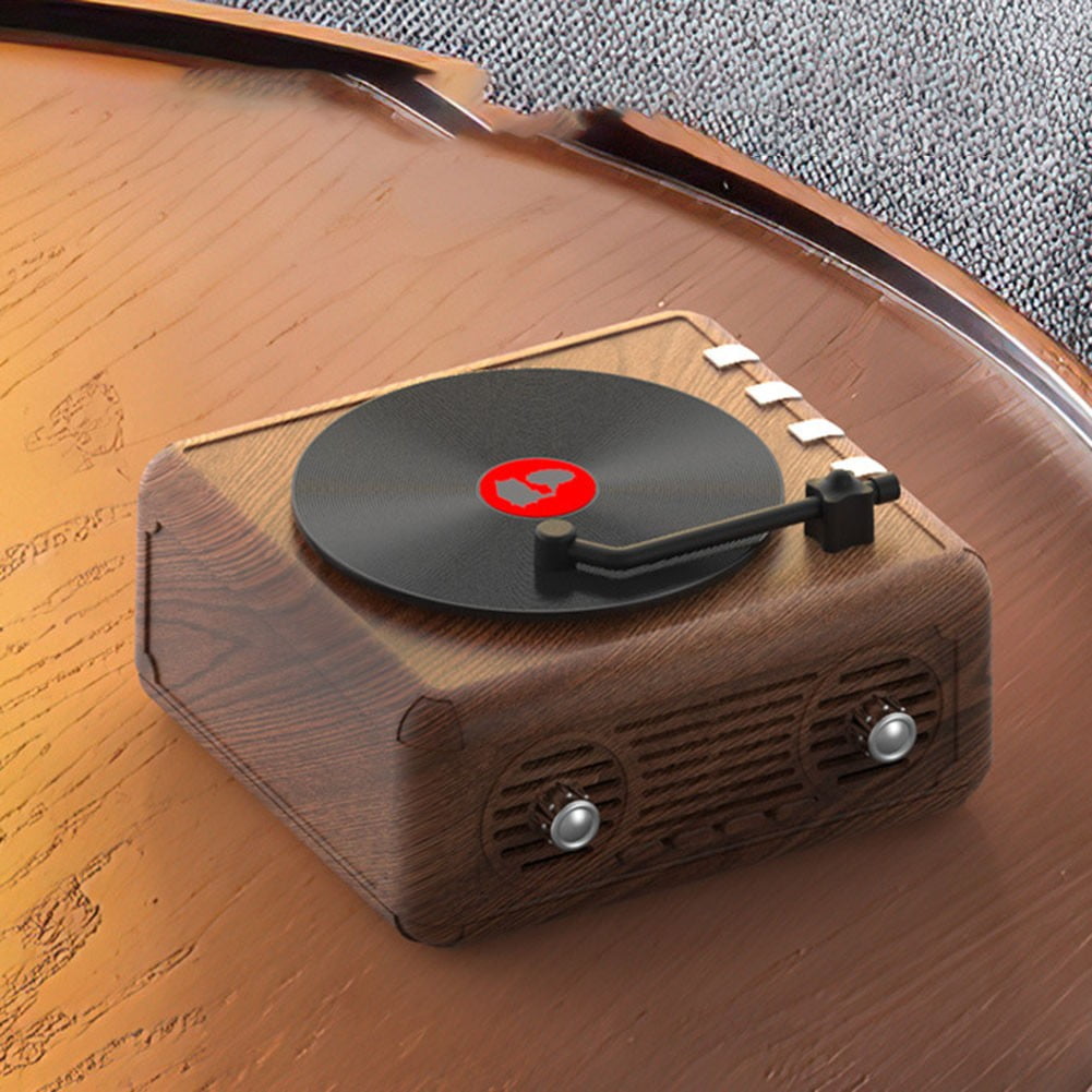 Mduoduo Vintage Speaker Retro FM Radio CD Player, Portable FM Radio and Speaker for Music Enthusiasts for Home & Outdoor Use(Wood Grain)