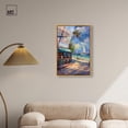 thumbnail image 3 of Shopping at the Beach Framed High-Gloss Acrylic Glass Wall Art Modern Coastal by Art Remedy, Gold Frame, 20 x 30, 3 of 7