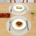 thumbnail image 6 of Findosom 15" Round Placemats Set of 4,Heat Resistant Non Slip Washable Place Mats for Dining Tables,Kitchen Table Dinner Party Table Decoration,Ivory, 6 of 9