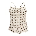 thumbnail image 5 of WAYUTE Tank Tops for Women Casual Fashion Polka Dot Flutter Sleeveless Camisole Tank Top with Spaghetti Straps for Summer Beach, 5 of 7
