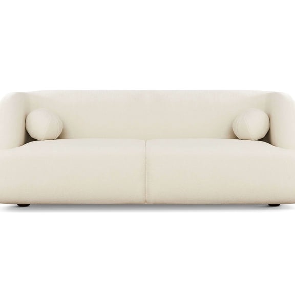 3 , French Boucle, White, Tight Back, Living Room Essential Back Style, Area