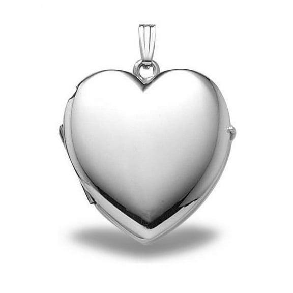Sterling Silver Heart Four Photo Locket - 1-1/4 Inch X 1-1/4 Inch Solid Sterling Silver