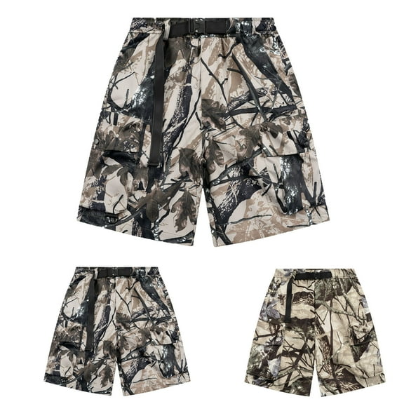 DDAPJ pyju Mens Camouflage Cargo Shorts Adjustable Waistband Casual Work Shorts Lightweight Military Tactical Shorts Outdoor Hiking Fishing Camping Shorts with Multi Pockets Prime Deal Gray XL