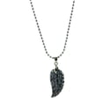 thumbnail image 2 of Collar con Colgante de Ala de Ángel Yuyangstore Cadena de Plata de Amatista Natural Obsidiana de Nieve, 2 of 4