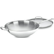 New Cuisinart 726-38H Chef's Classic Stainless Stir-Fry Pan with Glass Cover, 14", Each