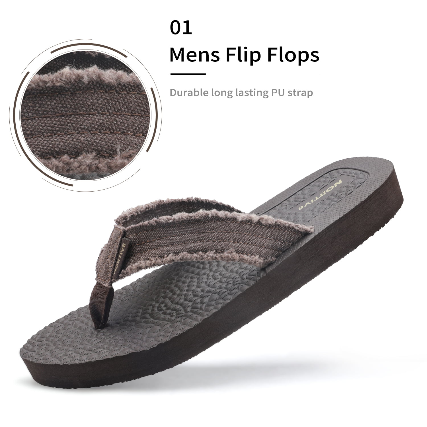 NORTIV 8 Mens Shower Slides Sandals Flip Flops Summer Outdoor Vacation Slippers 