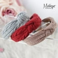 thumbnail image 2 of Motique Accessories Soft Textured Knitted Headband Turban Knot Headband - Tan, 2 of 5