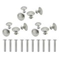 thumbnail image 1 of 12 tiradores redondos para armario de cocina, cajón, puerta, armario, color plateado, un solo orificio, accesorio para muebles de aleación de zinc, 1 of 6