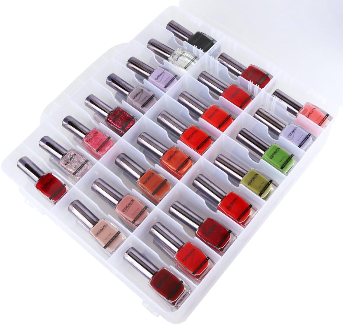 MRSXXNTY Universal Nail Polish Holder Organizer for 48 Bottles Adjustable Dividers Space Saver