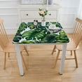 thumbnail image 3 of COMIO Great for Home Kitchen/Parties/Holiday Dinner Palm Leaves Tropical Leaf Jungle Palms Outdoor Square Tablecloth White, 3 of 7