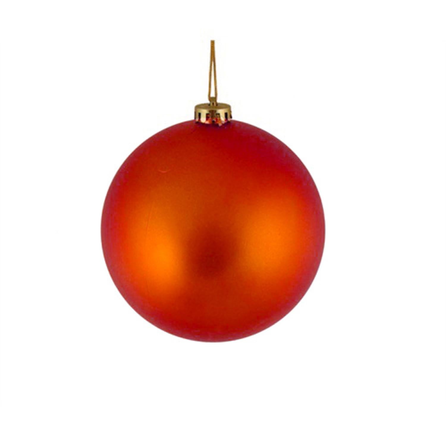 Matte Burnt Orange Shatterproof Christmas Ball Ornament 4