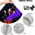 thumbnail image 7 of SCRAWLGOD Neon Graffiti Pattern Black Gaming Chair Cover Set of 4, Washable High Back Computer Chair Slipcover with Elastic Bottom Universal Desk Chair Seat Protector with Armrest Cover, 7 of 7