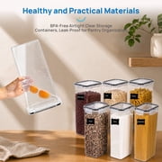 Sindcom Airtight Food Storage Containers with Lids, 6PCS Plastic Spaghetti Container, 2.8L