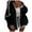Black, variant on YDFCWXW Women Fall Open Front Color Block Cardigan Sweater Casual Striped Knit Oversized Cardigan Pink, XL