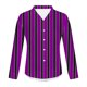 thumbnail image 4 of Blusa y camisa de manga larga con cuello vuelto para hombre, informal, a la moda, con botones, estampado, de poliéster, 4 of 4