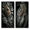 thumbnail image 2 of Designart "Vintage Silver and Gold Boho Accessory Ensemble II" Fashion Framed Wall Art Set Of 2 - Glam Gold Gallery Wall Frame Set For Home Decor, 2 of 6