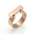 thumbnail image 6 of Trendy Simple And Stylish Personality Square Glossy Titanium Steel Ring In Gold Rose Gold Black Finishes Gift Ready, 6 of 7