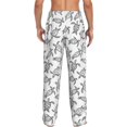 thumbnail image 3 of Uemuo Hand Drawn Turtle Pattern Men's Wide Leg Palazzo Lounge Pants with Pockets Light Weight Loose Comfy Casual Pajama Pants-Medium, 3 of 9