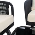 thumbnail image 5 of SAFAVIEH Kerson Outdoor Patio 4 Piece Conversation Set, Black/Beige, 5 of 9