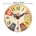 thumbnail image 1 of Vintage Wall Clock, MDF Material, Round Shape, Fashionable Patterns, Ecofriendly, Black Hour and Minute Hands, Red Second Hand,  on Wall or Stand on Table, 1 of 3