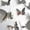 A004- Silver, variant on 3D Butterfly Wall Decor Mirror Wall Decor 3D Silver Butterflies Home Wall Decor for Living Room Bedroom Wall Art 12 Piece Set