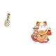 thumbnail image 5 of Estatua de resina,Estatua de resina para decoración del hogar,manualidades,oro,Reloj de pared,Reloj de pared silencioso para amantes de los gatos,Bonito reloj de pared para dormitorios, 5 of 8