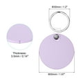 thumbnail image 2 of Uxcell Leather Keychain Blanks, 4 Pack Round PU Leather Key Fob with Key Rings, Light Round PUrple, 2 of 6