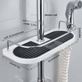 thumbnail image 5 of Estante de ducha sin taladrar para riel de ducha - Soporte organizador de baño para champú, se adapta a rieles de 19 mm - 25 mm, negro, 5 of 5