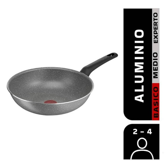 Wok Multipan T-fal Cocina Natural Efecto Piedra 26 cm