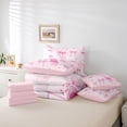 thumbnail image 6 of Castle Fairy Personalized Initial A Twin Bedding Sets,Pink Bow Bedding Comforter Set, 6 of 8